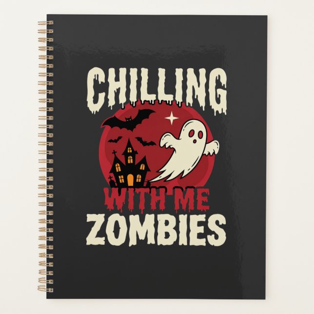 Halloween Gruseldesign mit mir Zombies Geist Planer (Vorderseite)