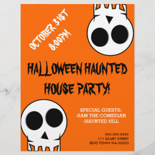 Halloween Gruselhaus-Party-Ankündigungsflyer Flyer
