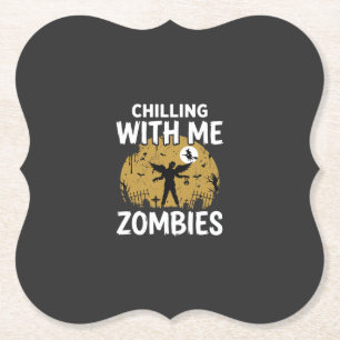 Halloween Gruselig Mit Mir Zombies Vintage Grafik Untersetzer