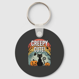 Halloween Gruselig Süße Schwarze Katze Kürbis Desi Schlüsselanhänger