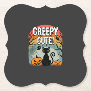 Halloween Gruselig Süße Schwarze Katze Kürbis Desi Untersetzer