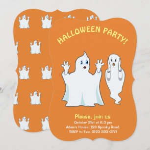 Halloween Gruselige Geister Einladung