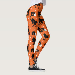 HALLOWEEN GRUSELIGE KATZE LEGGINGS