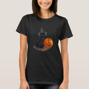 Halloween Gruselige Katzen Kürbis Geist Halloween  T-Shirt