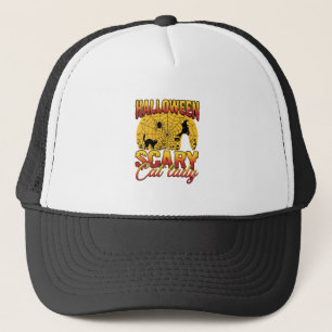 Halloween Gruselige Katzenlady Hexe Spinnennetz Truckerkappe
