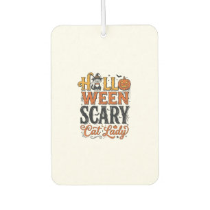 Halloween Gruselige Katzenlady Vintage-Katzen-Shir Autolufterfrischer