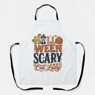 Halloween Gruselige Katzenlady Vintage-Katzen-Shir Schürze