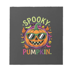 Halloween Gruselige Kürbis Sonnenbrille Vektor Notizblock