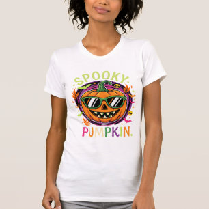 Halloween Gruselige Kürbis-Sonnenbrille Vektor T-Shirt