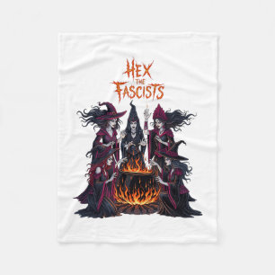 Halloween Gruselige Liberale Hexe Anti Trump 1 Fleecedecke