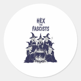 Halloween Gruselige Liberale Hexe Anti Trump Runder Aufkleber
