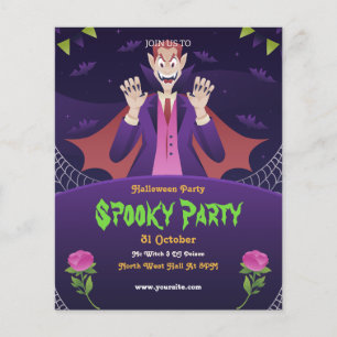 Halloween Gruselige Nachtparty Halloween-Party Flyer