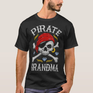 Halloween Gruselige Piraten-Schädel und Kreuzknoch T-Shirt