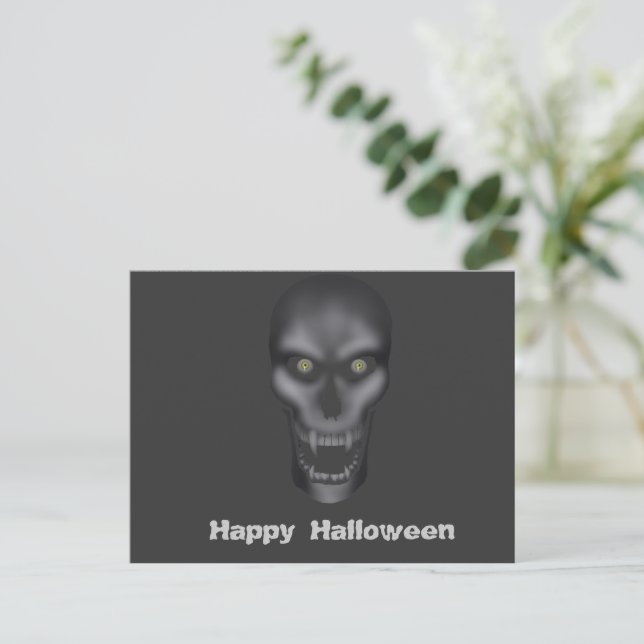 Halloween - gruselige Skull Postkarten! Postkarte (Stehend Vorderseite)