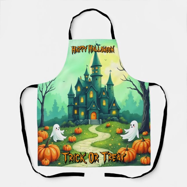 Halloween Gruselige Süße Moderne Kollektion Schürze (Vorderseite)