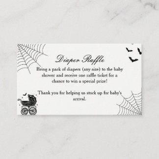 Halloween Gruselige Windel-Raffle-Ticket-Einlageka Begleitkarte