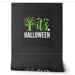 Halloween Gruseliger Baum Fledermäuse Vektor Desig Tapete
