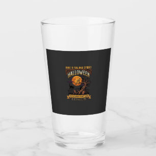 Halloween Gruseliger Baum Vollmond Schwarze Katze Glas