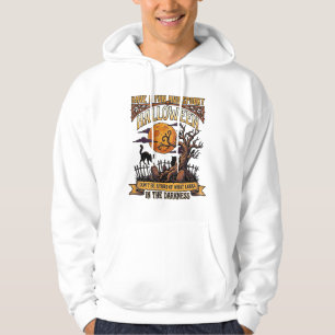 Halloween Gruseliger Baum Vollmond Schwarze Katze Hoodie