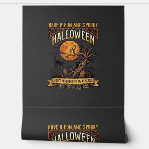 Halloween Gruseliger Baum Vollmond Schwarze Katze Tapete