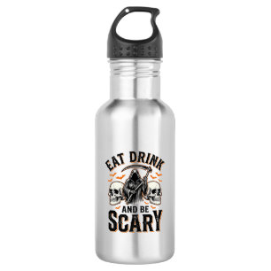 Halloween Gruseliger Essen Trinken Und Sei Gruseli Edelstahlflasche