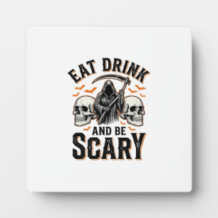 Halloween Gruseliger Essen Trinken Und Sei Gruseli Fotoplatte