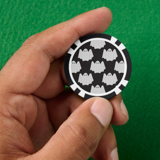 Halloween, Gruseliger Geist, Süßes oder Saures, Bu Pokerchips (Hand)