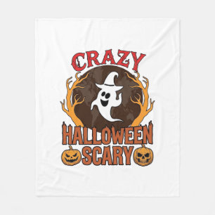 Halloween Gruseliger Kürbis Retro Gravur Textur_1 Fleecedecke