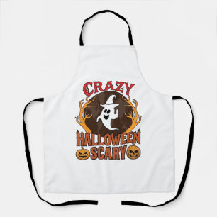 Halloween Gruseliger Kürbis Retro Gravur Textur_1 Schürze