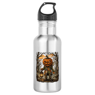 Halloween Gruseliger Kürbis Vogelscheuche Laterne Edelstahlflasche