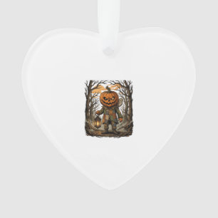 Halloween Gruseliger Kürbis Vogelscheuche Laterne Ornament