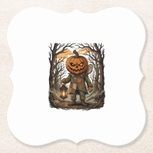 Halloween Gruseliger Kürbis Vogelscheuche Laterne Untersetzer