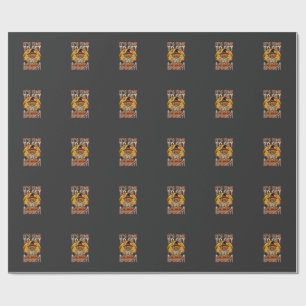 Halloween Gruseliger Kürbis Vogelscheuche Vintage Geschenkpapier