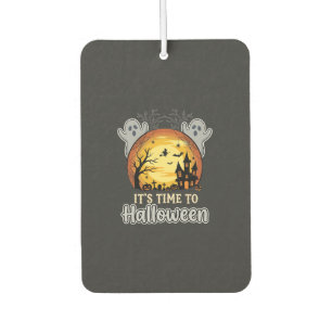 Halloween Gruseliger Mond Geister und Friedhof Vek Autolufterfrischer