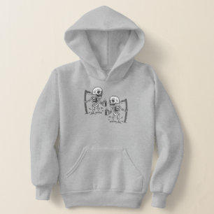 Halloween gruseliger Sensenmann Skelett Kaffee  Hoodie