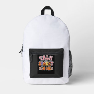 Halloween Gruseliger Talk Gruselig Für Mich Design Bedruckter Rucksack