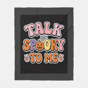 Halloween Gruseliger Talk Gruselig Für Mich Design Fleecedecke