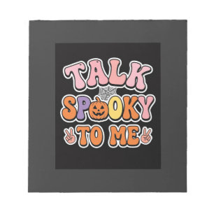 Halloween Gruseliger Talk Gruselig Für Mich Design Notizblock