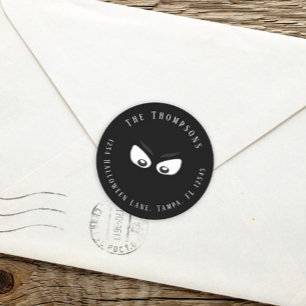 Halloween Gruseliger Unheimlicher Geist Rücksendea Runder Aufkleber
