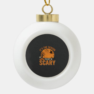 Halloween Gruseliger Verlassener Schloss Vektor Keramik Kugel-Ornament