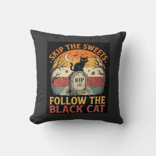 Halloween Gruselkatze Schwarze Katze Unfug Kissen