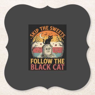Halloween Gruselkatze Schwarze Katze Unfug Untersetzer