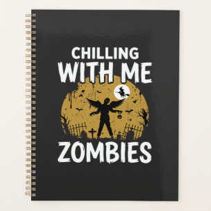 Halloween Gruseln mit mir Zombies Vintage-Grafik Planer