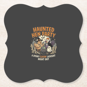 Halloween Gruselparty für Hühner Untersetzer