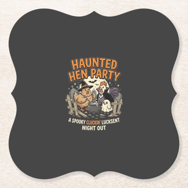 Halloween Gruselparty für Hühner Untersetzer (Vorderseite)