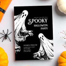 Halloween-Gruselparty mit zwei Geistern