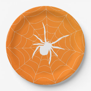 Halloween Gruselspinne Muster Pappteller
