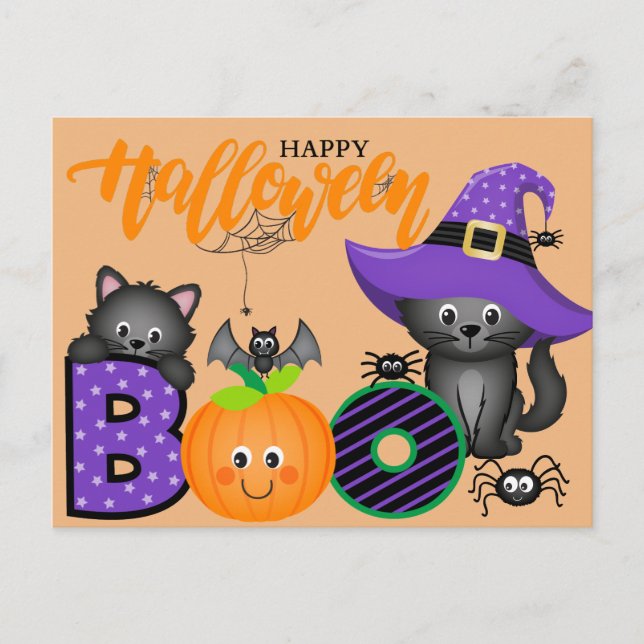 Halloween Gruß Postkarte (Vorderseite)