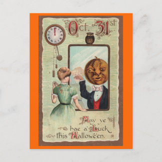 Halloween Gruß - Vintages Design Circa 1910 Postkarte