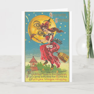 Halloween-Grüße im Zimmer Karte